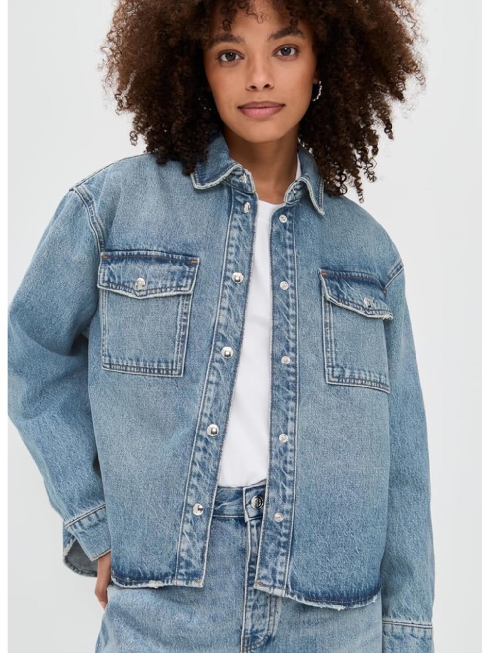 Anine Bing  Paxton Denim Shirt Jacket XS